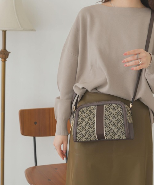 RODE SKO（ロデスコ）の「モノグラムジャガードショルダーバッグ（ショルダーバッグ・レディース・ブラウン・ONE）」の6枚目の写真