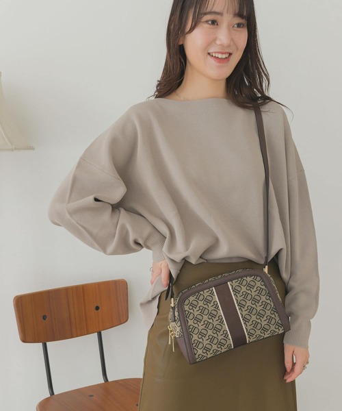 RODE SKO（ロデスコ）の「モノグラムジャガードショルダーバッグ（ショルダーバッグ・レディース・ブラウン・ONE）」の7枚目の写真