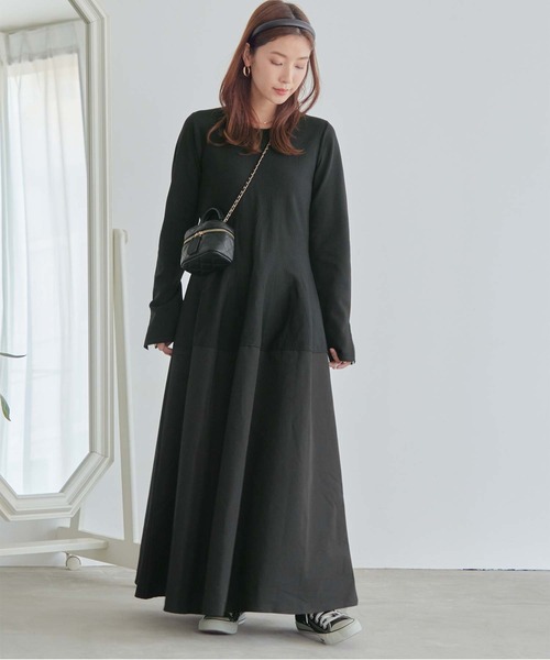 セール】ドッキングボリュームスカートワンピース（ワンピース