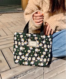 【OKUOKU 0909】 花柄 ハンドバッグ oku-bag-663519987626-129
