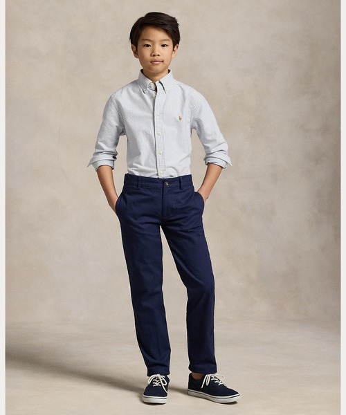 POLO RALPH LAUREN CHILDRENSWEAR（ポロ ラルフ ローレン チルドレンズウェア）の「ストライプド コットン オックスフォード シャツ（シャツ/ブラウス・キッズ・ブルー・L/M/S/XL）」の6枚目の写真