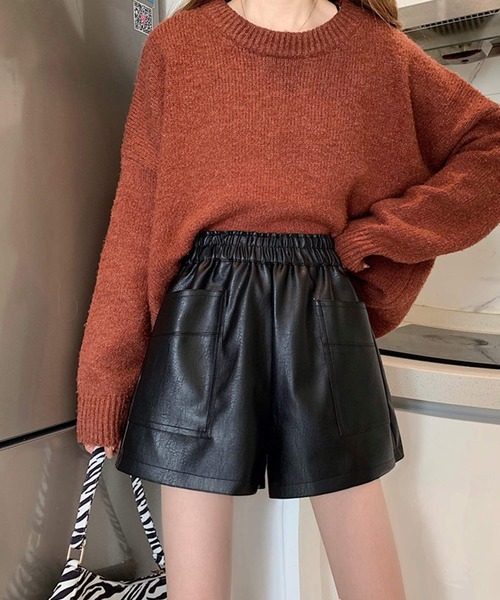 shopnikoniko(ショップニコニコ)の「ハイウエスト ショートパンツ(その他パンツ・レディース・ブラック・フリー)」の8枚目の写真
