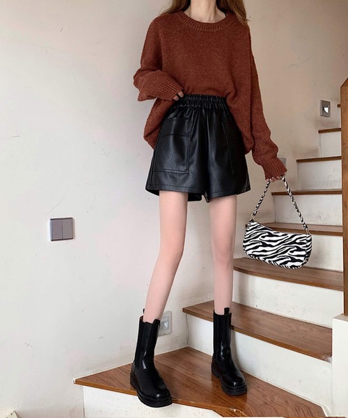 shopnikoniko(ショップニコニコ)の「ハイウエスト ショートパンツ(その他パンツ・レディース・ブラック・フリー)」の16枚目の写真