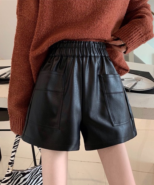 shopnikoniko(ショップニコニコ)の「ハイウエスト ショートパンツ(その他パンツ・レディース・ブラック・フリー)」の10枚目の写真
