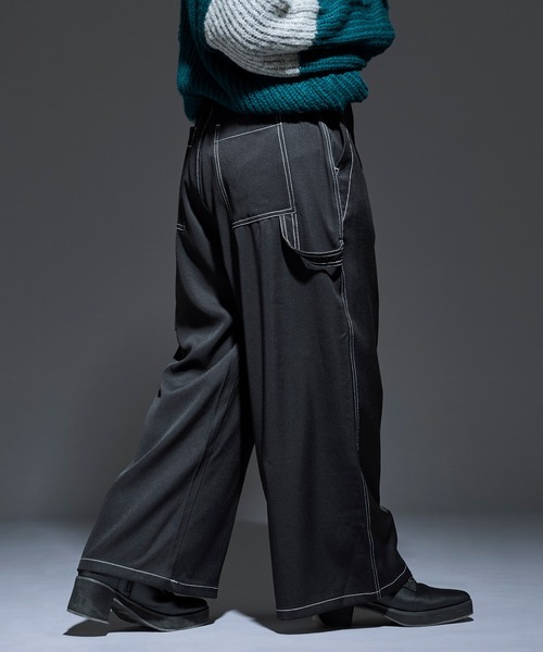Ellno Loset（エルノロゼット）の「ステッチペインターパンツ（その他パンツ・メンズ・ブラック/バーガンディー・SMALL/MEDIUM/LARGE）」の6枚目の写真
