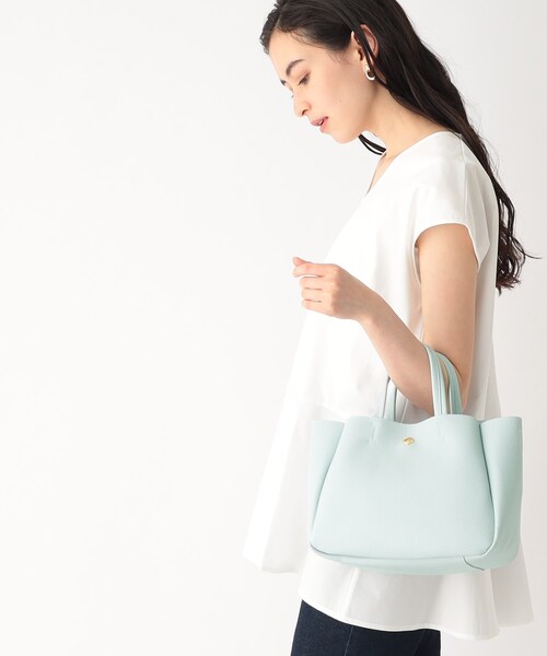 OPAQUE.CLIP(オペークドットクリップ)の「◆4ポケット トートバッグ【軽量/2WAY】(トートバッグ・レディース・ベージュ/ライトグリーン/グレー/ブラック/ブラック系1/グレー系1/ブルー系6・00)」の7枚目の写真