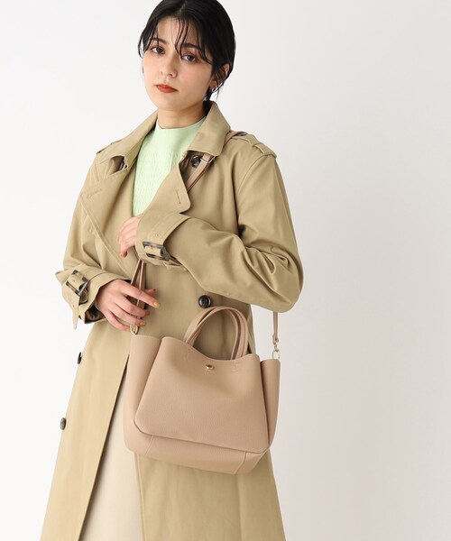 OPAQUE.CLIP(オペークドットクリップ)の「◆4ポケット トートバッグ【軽量/2WAY】(トートバッグ・レディース・ベージュ/ライトグリーン/グレー/ブラック/ブラック系1/グレー系1/ブルー系6・00)」の12枚目の写真