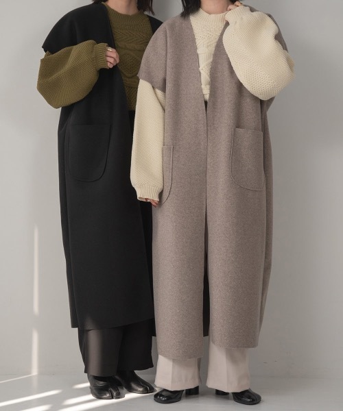 lawgy（ラウジー）の「patchwork pattern knit（ニット/セーター・レディース・ベージュ/グリーン/アイボリー・FREE）」の13枚目の写真