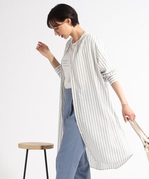 SHOO・LA・RUE | 【UVカット/抗菌防臭/吸水速乾】ゆる さら ふわり フレンチリネンブレンド 前あきロングシャツ(ワンピース)