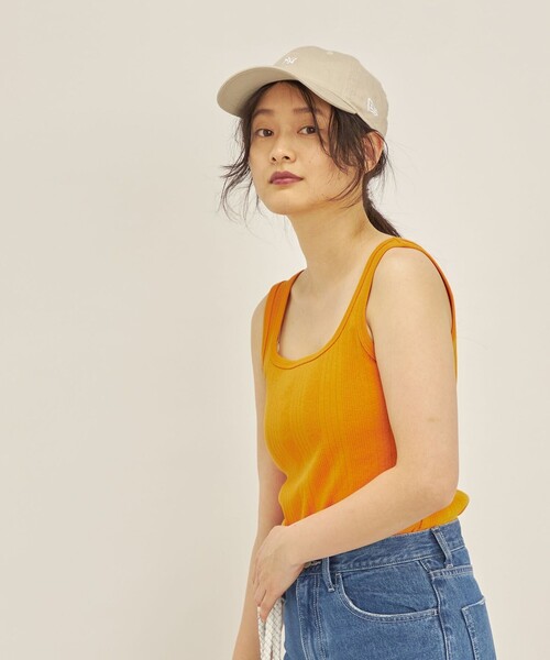 SHIPS(シップス)の「ランダム テレコ タンクトップ◆(タンクトップ・レディース・ブラウン/オレンジ/グリーン/ブラック/オフホワイト・ONE SIZE)」の5枚目の写真