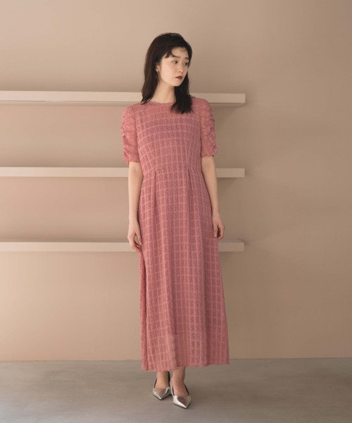 kaene（カエン）の「ドットドビーエプロンドレス（ドレス・レディース・ブラック/ピンク・38/36/34）」の4枚目の写真