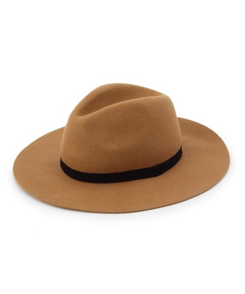 Another Edition(アナザーエディション)の「中折れブラックリボンハット/AE ナカオレ BLK RBN HAT(ハット・レディース・グレー/ベージュ・フリー)」の2枚目の写真