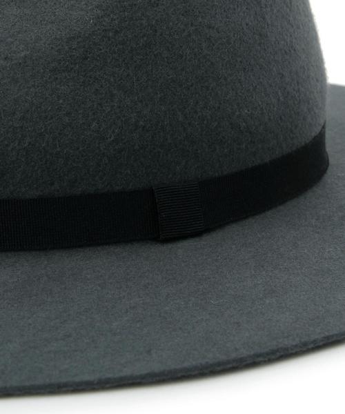Another Edition(アナザーエディション)の「中折れブラックリボンハット/AE ナカオレ BLK RBN HAT(ハット・レディース・グレー/ベージュ・フリー)」の7枚目の写真