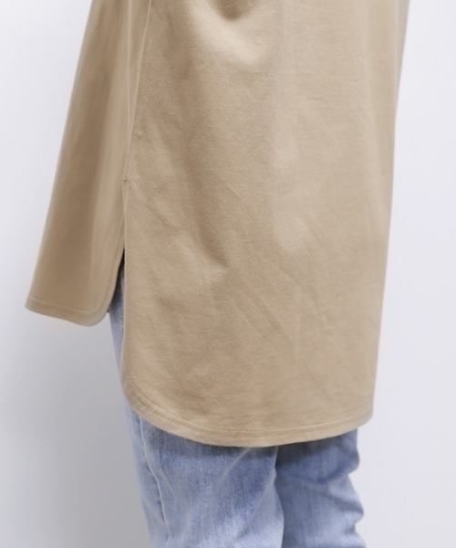 andme(アンドミー)の「無地/ボーダーエンブロイダリーロゴ長袖Tシャツ(Tシャツ/カットソー・レディース・ホワイト×ライム/ホワイト×グレー/ホワイト×レッド/ホワイト×ブルー/チャコールグレー/ベージュ/ブラウン/ベージュ系その他/ホワイト×ブラック/ブルー系その他・S/M)」の15枚目の写真