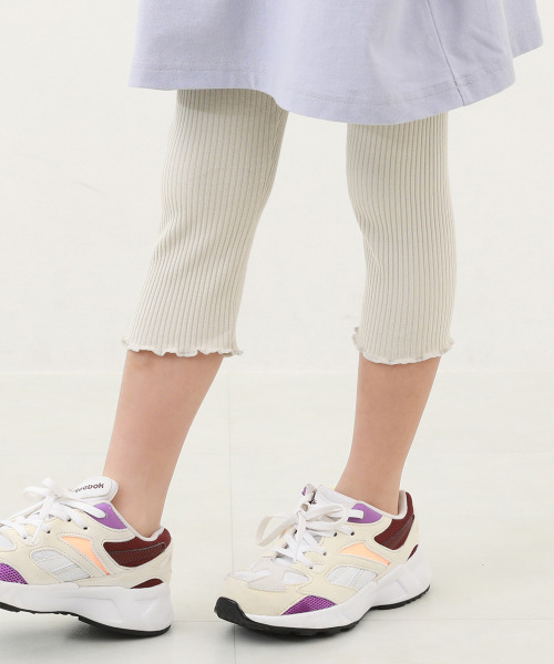 devirock(デビロック)の「7分丈 リブレギンス(レギンス/スパッツ・キッズ・グレー系その他/スミクロ/ライトカーキ/ライトグレー/パープル系その他/ブラック・100cm/110cm/140cm/150cm/160cm/130cm/120cm)」の3枚目の写真