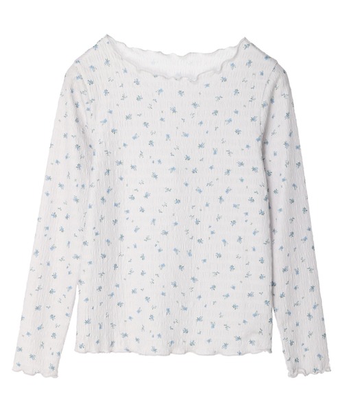 earth music&ecology（アースミュージックアンドエコロジー）の「フラワーメロープルオーバー（Tシャツ/カットソー・レディース・グレー/アイボリー・FREE）」の2枚目の写真