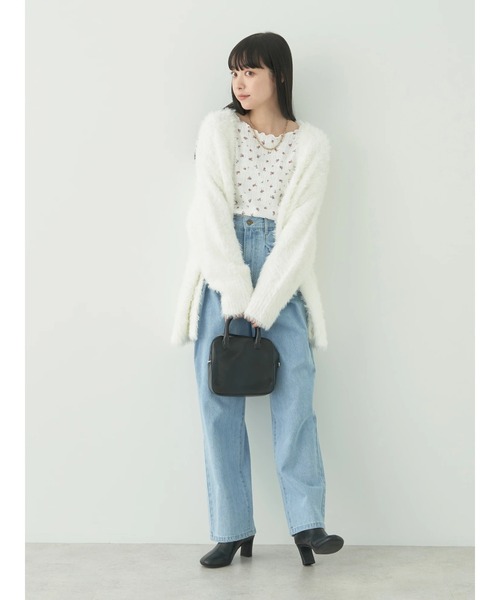 earth music&ecology（アースミュージックアンドエコロジー）の「フラワーメロープルオーバー（Tシャツ/カットソー・レディース・グレー/アイボリー・FREE）」の6枚目の写真