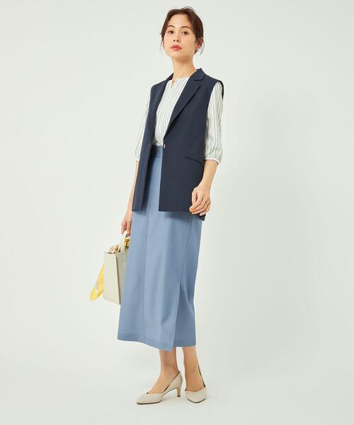 りん★　　グリーンレーベルリラクシング 手洗い可 スカートスーツ L/M green label relaxing（グリーンレーベルリラクシング）の