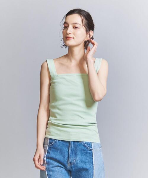 BEAUTY&YOUTH UNITED ARROWS（ビューティーアンドユースユナイテッドアローズ）の「コットンブレンド ベア タンクトップ（タンクトップ・レディース・イエロー/ナチュラル/ホワイト/ブラック/ライム・FREE）」の13枚目の写真