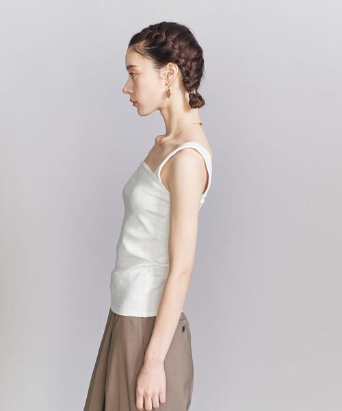 BEAUTY&YOUTH UNITED ARROWS（ビューティーアンドユースユナイテッドアローズ）の「コットンブレンド ベア タンクトップ（タンクトップ・レディース・イエロー/ナチュラル/ホワイト/ブラック/ライム・FREE）」の16枚目の写真