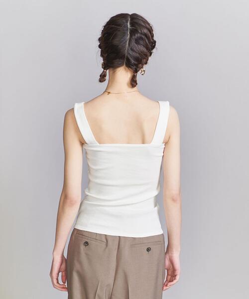 BEAUTY&YOUTH UNITED ARROWS（ビューティーアンドユースユナイテッドアローズ）の「コットンブレンド ベア タンクトップ（タンクトップ・レディース・イエロー/ナチュラル/ホワイト/ブラック/ライム・FREE）」の17枚目の写真