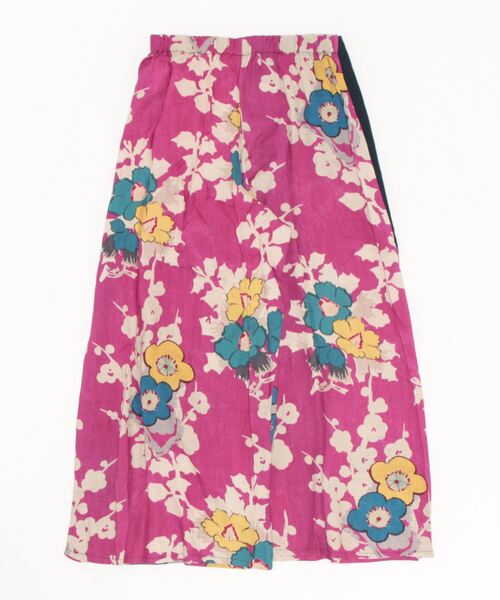 カヤ(カヤ)の「【カヤ】ジャポネズリ 華やぎ銘仙ラップパンツ(その他パンツ・レディース・ネイビー/グリーン/ブラック/グレー・FREE)」の9枚目の写真