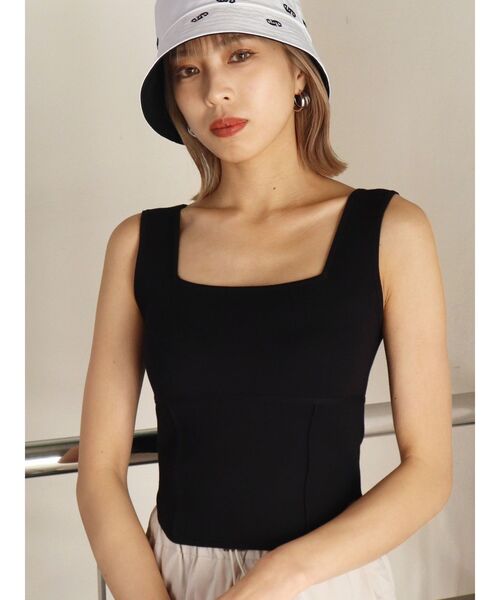 EMODA（エモダ）の「ミニマルフィットニット（ニット/セーター・レディース・ホワイト/グレー/ブラック/ブルー・FREE）」の3枚目の写真