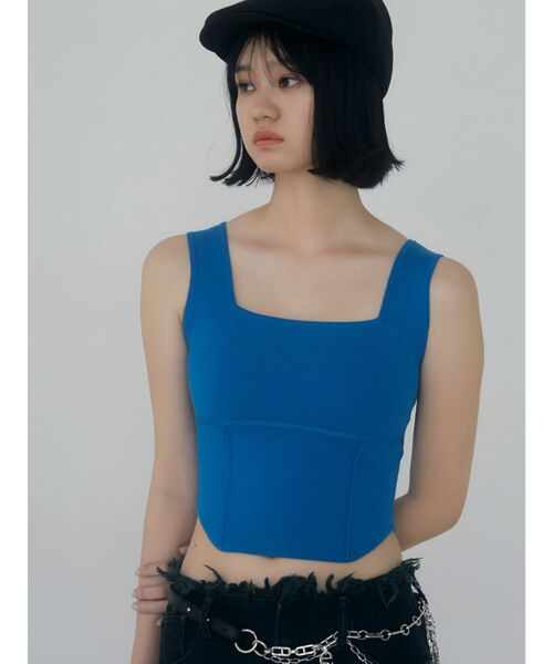 EMODA（エモダ）の「ミニマルフィットニット（ニット/セーター・レディース・ホワイト/グレー/ブラック/ブルー・FREE）」の5枚目の写真