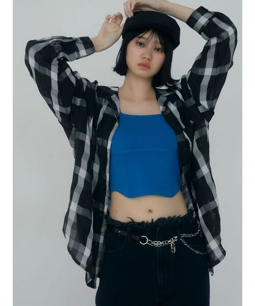 EMODA（エモダ）の「ミニマルフィットニット（ニット/セーター・レディース・ホワイト/グレー/ブラック/ブルー・FREE）」の11枚目の写真