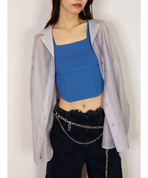 EMODA（エモダ）の「ミニマルフィットニット（ニット/セーター・レディース・ホワイト/グレー/ブラック/ブルー・FREE）」の17枚目の写真