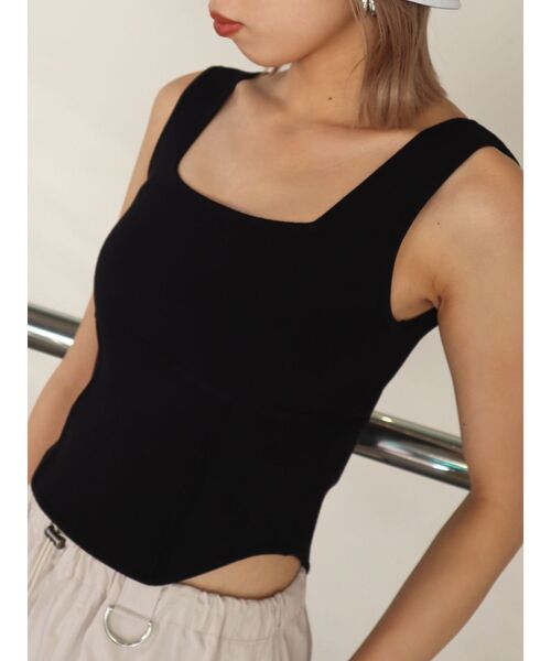 EMODA（エモダ）の「ミニマルフィットニット（ニット/セーター・レディース・ホワイト/グレー/ブラック/ブルー・FREE）」の20枚目の写真