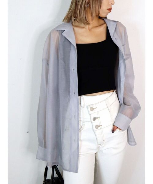 EMODA（エモダ）の「ミニマルフィットニット（ニット/セーター・レディース・ホワイト/グレー/ブラック/ブルー・FREE）」の15枚目の写真