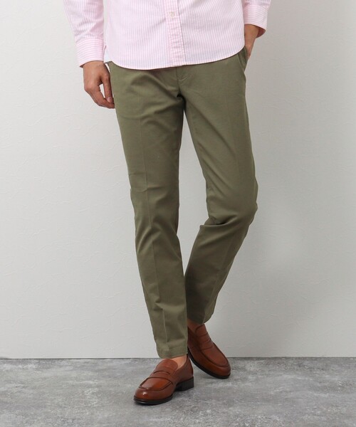 NOLLEY'S goodman(ノーリーズグッドマン)の「コットンツイル スリムフィットパンツ(チノパンツ・メンズ・ネイビー/グレー/ベージュ/オリーブ・L/M/S/XL)」の9枚目の写真