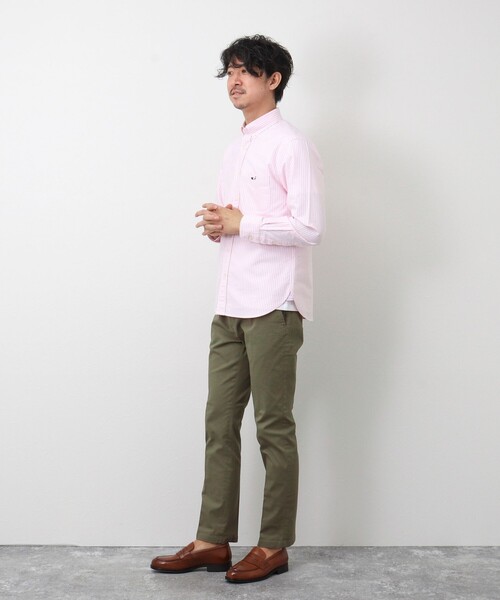 NOLLEY'S goodman(ノーリーズグッドマン)の「コットンツイル スリムフィットパンツ(チノパンツ・メンズ・ネイビー/グレー/ベージュ/オリーブ・L/M/S/XL)」の5枚目の写真