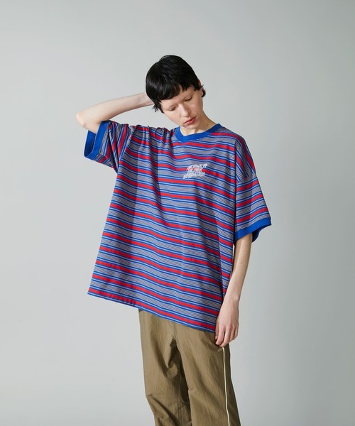 F/CE. （エフシーイー）の「F/CE. BORDER RECYCLE RINGER T / エフシーイー ボーダーリサイクルリンガーTシャツ（Tシャツ/カットソー・レディース・ピンク/イエロー/レッド・SMALL/MEDIUM/LARGE）」の3枚目の写真