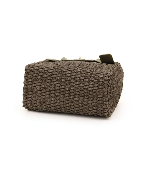 MIAN (ミアン)の「ペーパーベルト2wayトートバッグ(かごバッグ・レディース・ブラウン/カーキ/ブラック・FREE)」の20枚目の写真