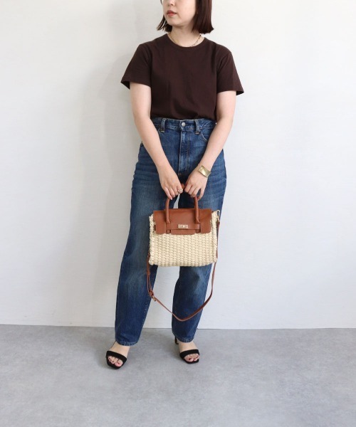 MIAN (ミアン)の「ペーパーベルト2wayトートバッグ(かごバッグ・レディース・ブラウン/カーキ/ブラック・FREE)」の13枚目の写真