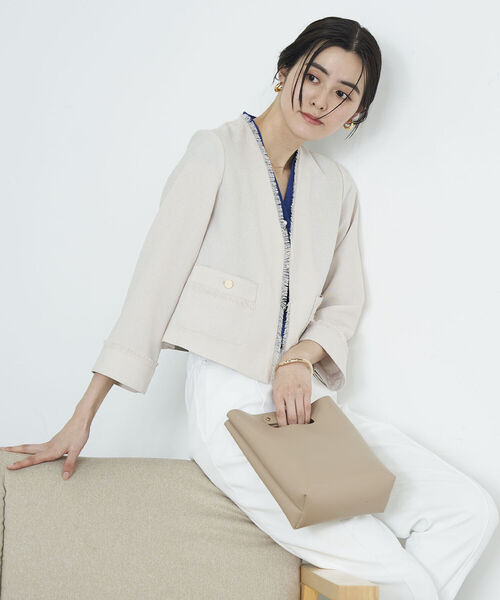 セール】◇【WEB限定】ウォッシャブルリネンライクフリンジショート