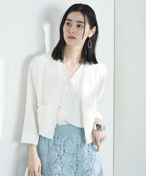 セール】◇【WEB限定】ウォッシャブルリネンライクフリンジショート