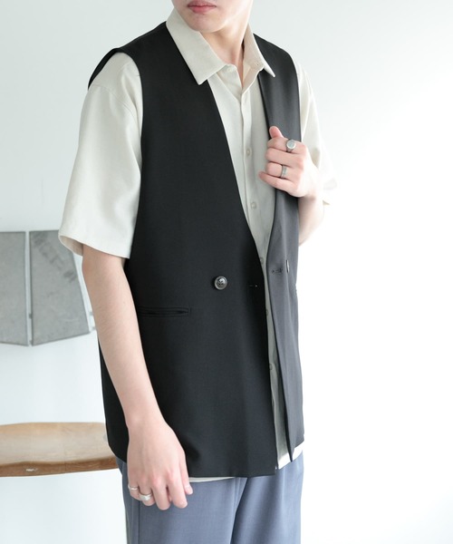 SENSE OF PLACE by URBAN RESEARCH（センスオブプレイスバイアーバンリサーチ）の「ダブルテーラードベスト（ベスト・メンズ・ブラウン/ブラック・MEDIUM/LARGE）」の5枚目の写真