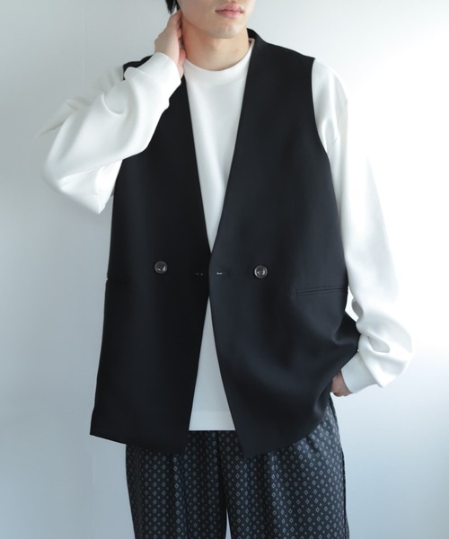 SENSE OF PLACE by URBAN RESEARCH（センスオブプレイスバイアーバンリサーチ）の「ダブルテーラードベスト（ベスト・メンズ・ブラウン/ブラック・MEDIUM/LARGE）」の7枚目の写真