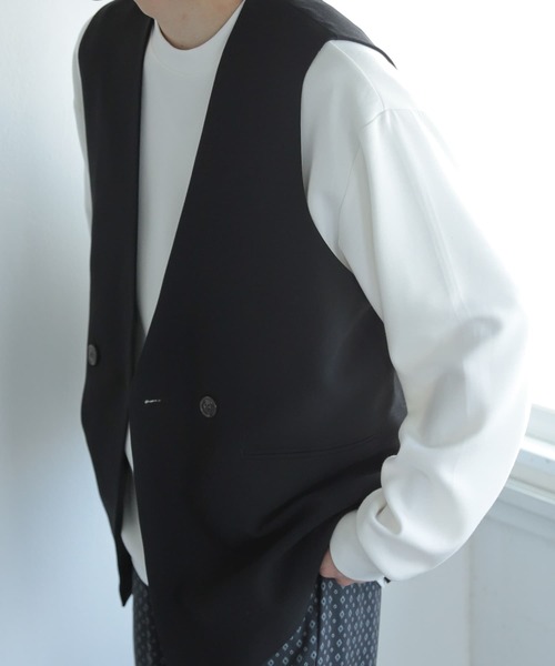 SENSE OF PLACE by URBAN RESEARCH（センスオブプレイスバイアーバンリサーチ）の「ダブルテーラードベスト（ベスト・メンズ・ブラウン/ブラック・MEDIUM/LARGE）」の9枚目の写真