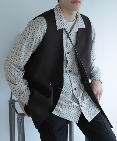 SENSE OF PLACE by URBAN RESEARCH（センスオブプレイスバイアーバンリサーチ）の「ダブルテーラードベスト（ベスト・メンズ・ブラウン/ブラック・MEDIUM/LARGE）」の19枚目の写真