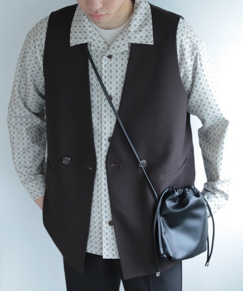 SENSE OF PLACE by URBAN RESEARCH（センスオブプレイスバイアーバンリサーチ）の「ダブルテーラードベスト（ベスト・メンズ・ブラウン/ブラック・MEDIUM/LARGE）」の20枚目の写真