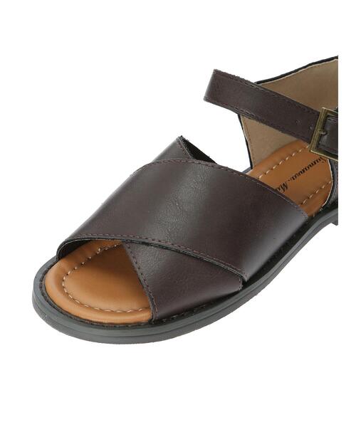 Samansa Mos2（サマンサ モスモス）の「アンクルストラップクロスサンダル（サンダル・レディース・ブラック/ブラウン・LARGE/MEDIUM）」の22枚目の写真