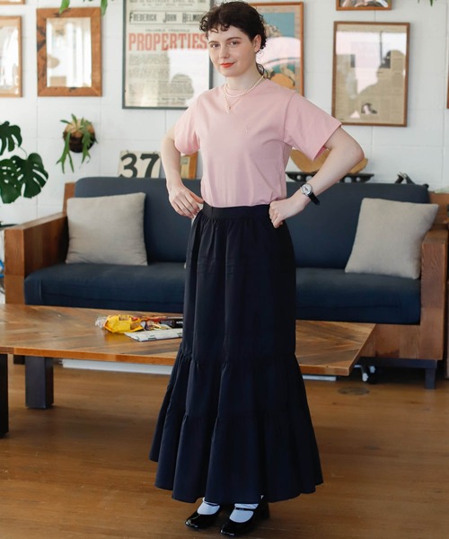 Birthday room（バースデイルーム）の「ハート刺繍Tシャツ（Tシャツ/カットソー・レディース・ホワイト/ピンク/ブルー/グリーン/イエロー・SMALL/MEDIUM）」の7枚目の写真