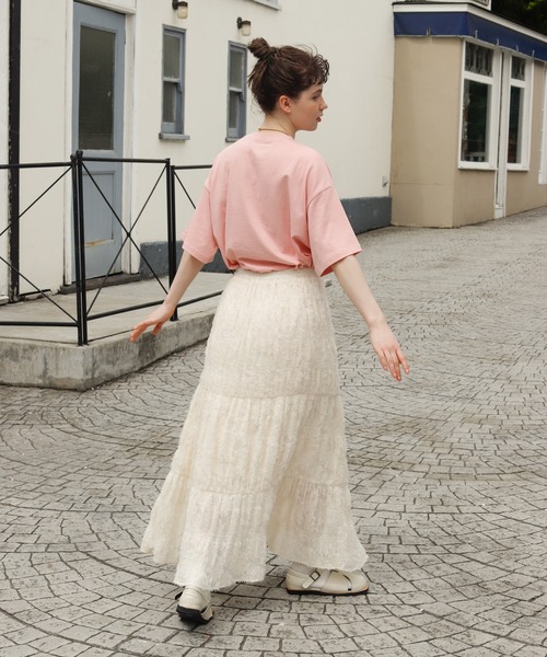 Birthday room（バースデイルーム）の「ハート刺繍Tシャツ（Tシャツ/カットソー・レディース・ホワイト/ピンク/ブルー/グリーン/イエロー・SMALL/MEDIUM）」の16枚目の写真