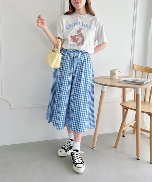 Loueme（ルエム）の「キャロットバニービッグTシャツ（Tシャツ/カットソー・レディース・ホワイト/グレー・L/M）」の11枚目の写真