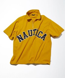 NAUTICA/ノーティカ Arch Logo Half Zip S/S Tee/アーチロゴ ハーフジップ ショートスリーブTシャツ