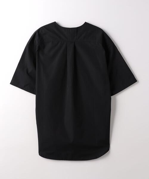 lownn（ローン）の「＜LOWNN＞ COLLARLESS SHORT SLEEVE SHIRT/シャツ（シャツ/ブラウス・メンズ・ホワイト/ブラック・44/46）」の4枚目の写真